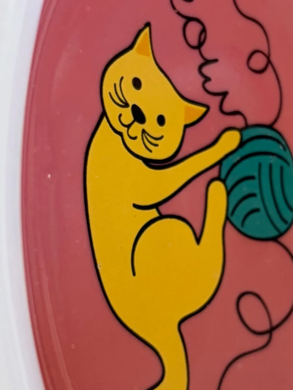 🐱 Whisker City Pink “Meow” Cat Dish | Colorful Ceramic Pet Bowl | Y2K 🩵🩷